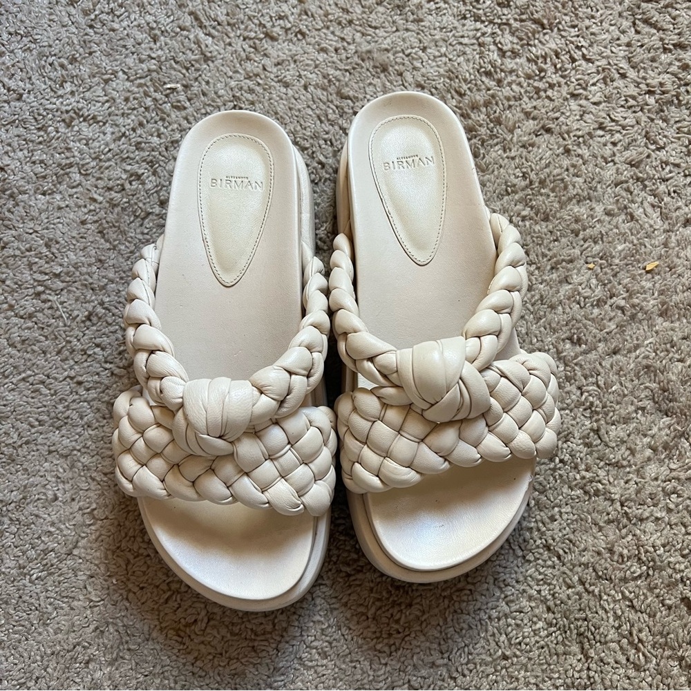 Alexandre Birman Carlotta Bounce Nappa Leather Platform Slide Sandals